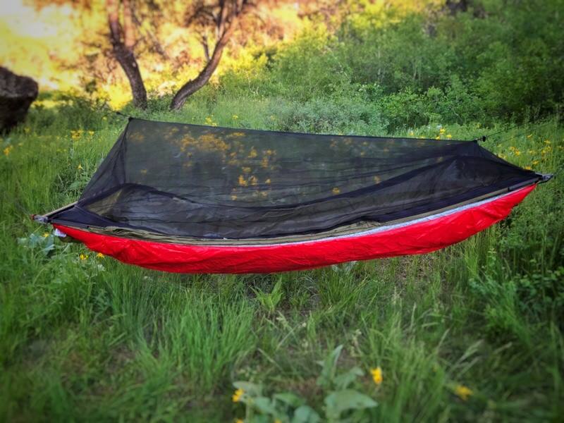 RidgeCreek XL underquilt for hammock camping and backpacking made by Arrowhead Equipment, Underquilt for Ridge Runner Hammock, Warbonnet Outdoors underquilt, Hammock Camping underquilt made in the USA by Arrowhead Equipment,
